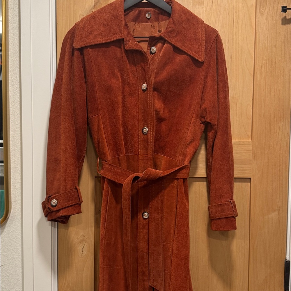 Women's Rust Suede Coat